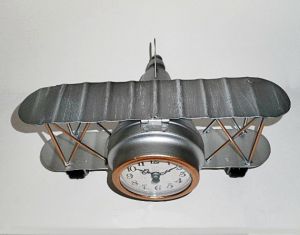 50-535-метален часовник самолет биплан